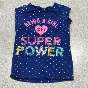 🌖Carter’s size 6 navy blue heart short sleeve shirt